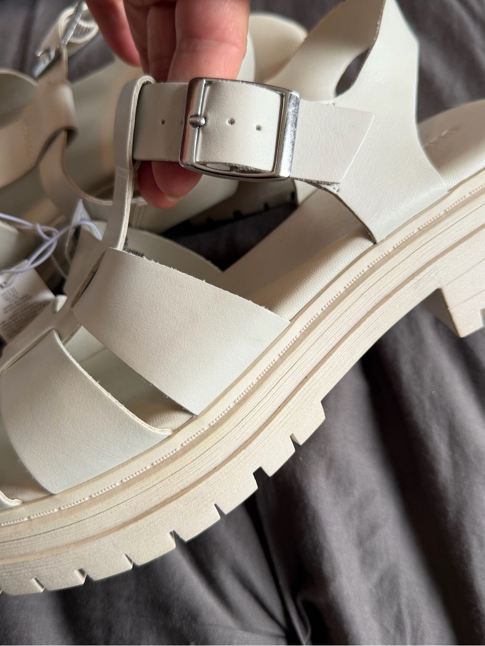 Old Navy cream platform sandals